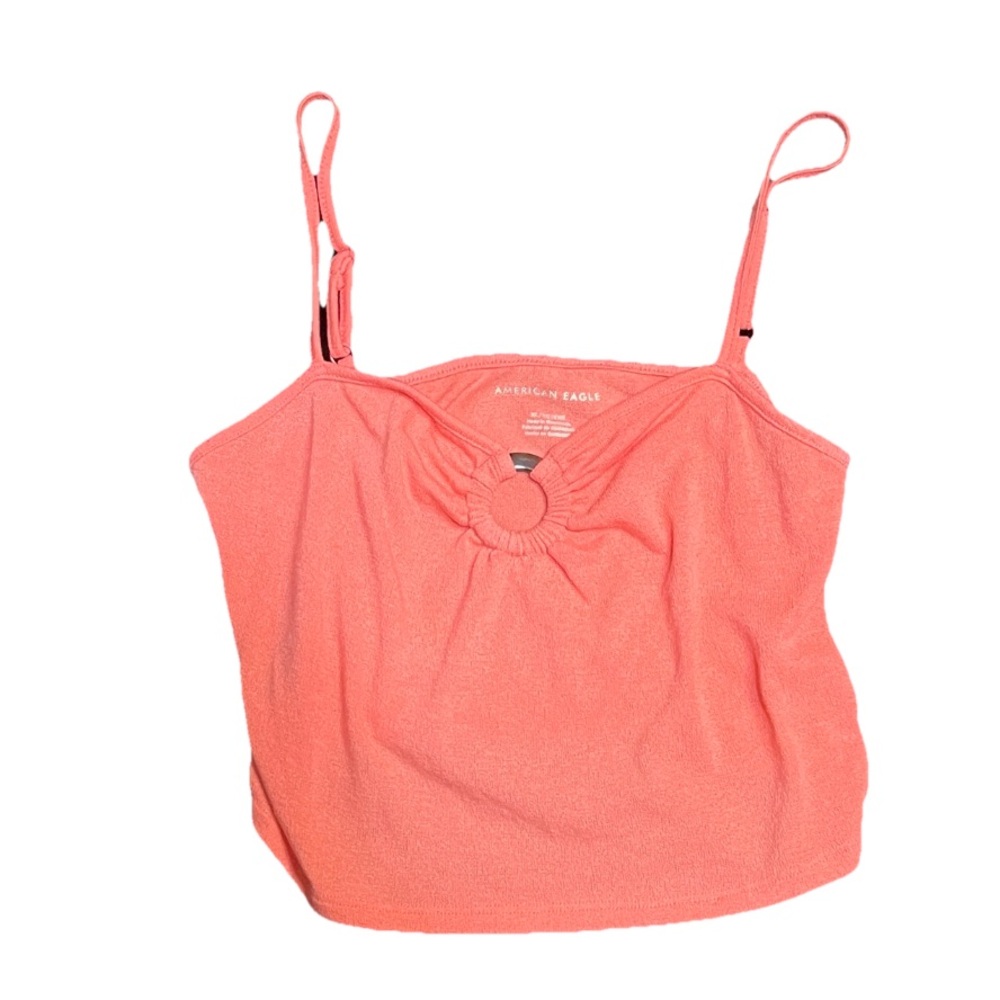 American Eagle Outfitters Coral Top with Ring Detail